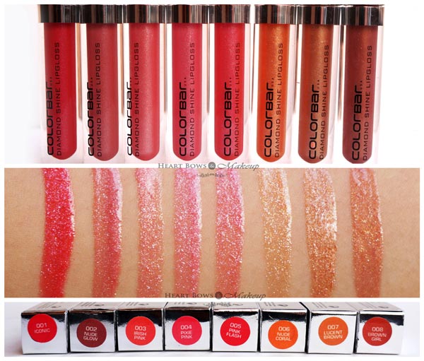 All Colorbar Diamond Shine Lipgloss Review Swatches Price Buy India